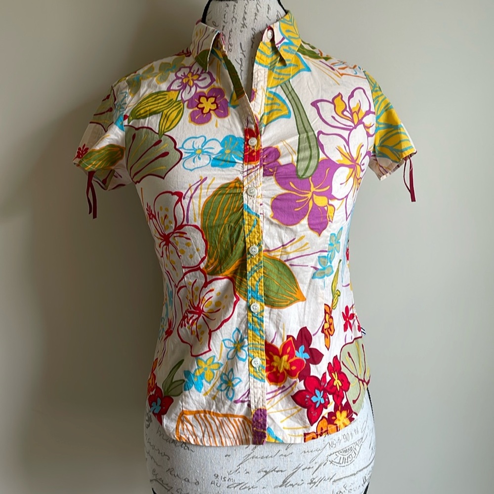 Vintage Izod Floral Shirt